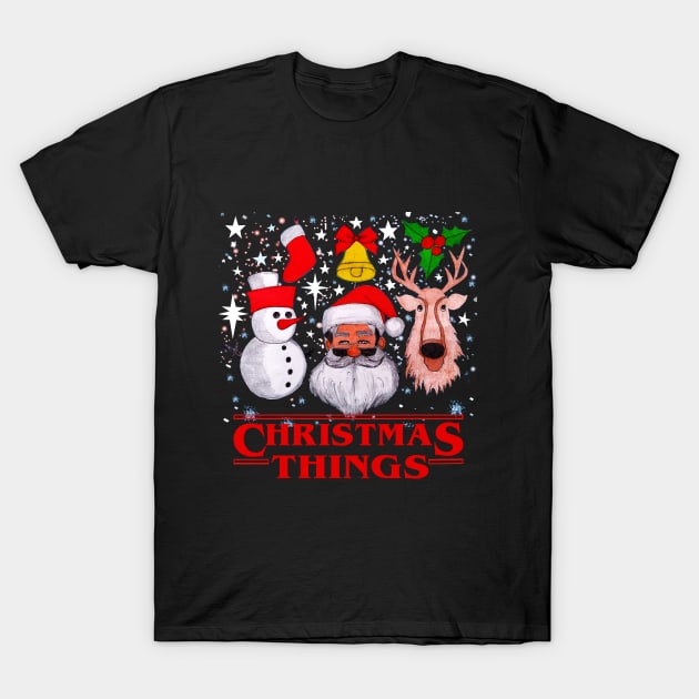 Christmas Things funny and cute T-Shirt by CartWord Design